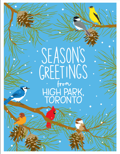 Seasons Greetings from High Park Toronto Holiday Cards - Lemon And Lavender Toronto