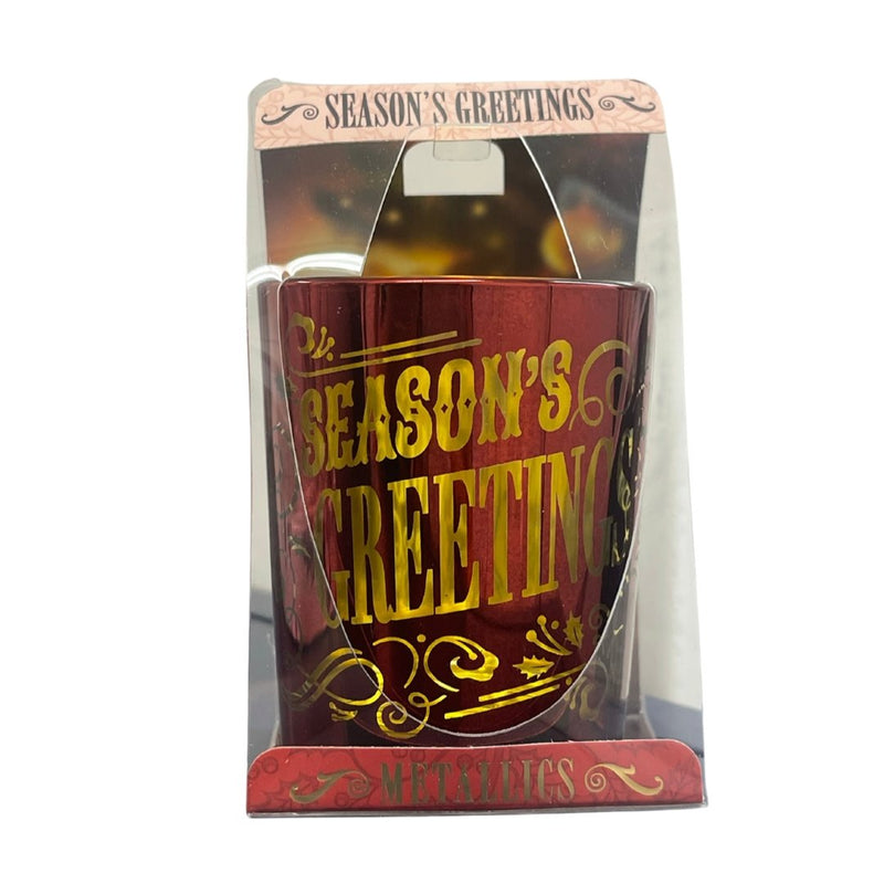 Seasons Greetings Metallic Votive Holder - Lemon And Lavender Toronto