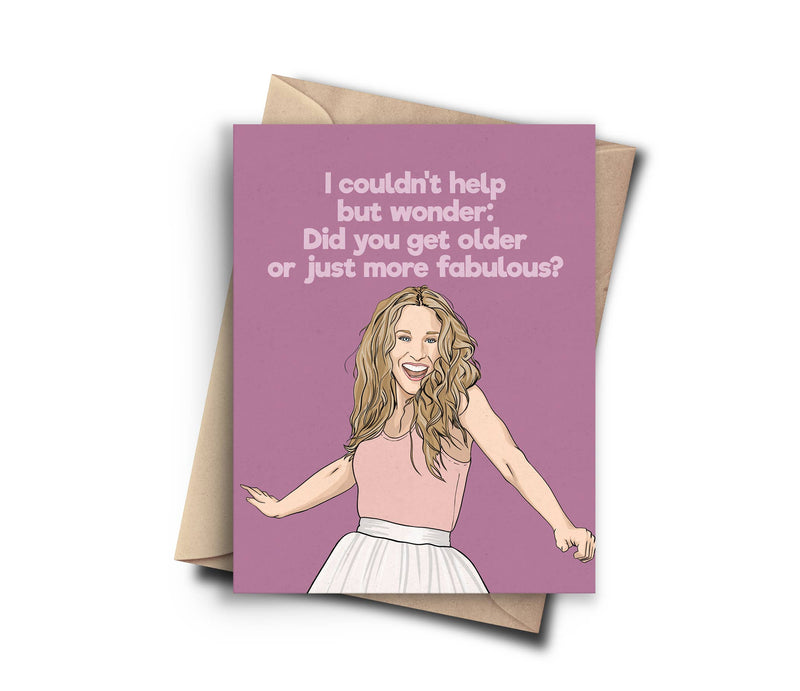 Sex and the City Carrie Bradshaw Funny Birthday Card - Lemon And Lavender Toronto