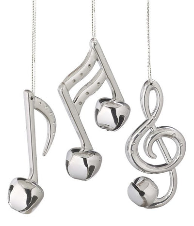Silver Bell Music Note Ornament - Lemon And Lavender Toronto