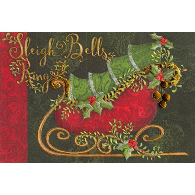 Sleigh Bells Ring Christmas Card - Lemon And Lavender Toronto