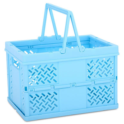 Small Blue Foldable Storage Crate - Lemon And Lavender Toronto