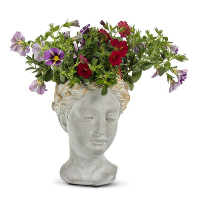 Small Goddess Head Planter - Gold Accents - Lemon And Lavender Toronto