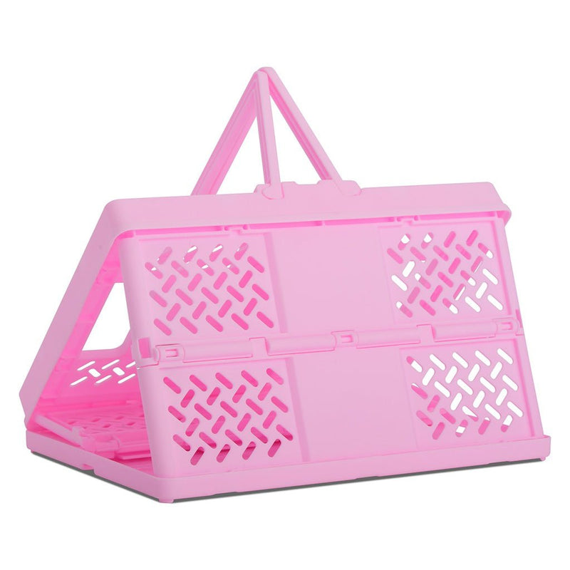 Small Pink Foldable Storage Crate - Lemon And Lavender Toronto