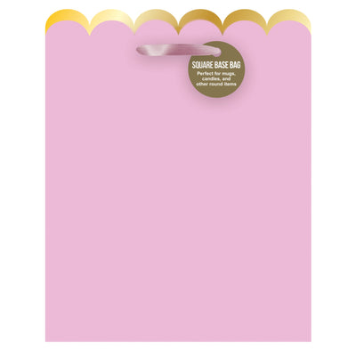 Small Square Gift Bag-Pink Scallop - Lemon And Lavender Toronto