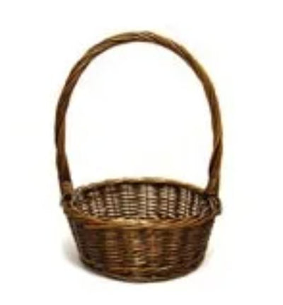 Small Wooden Basket - Dark Brown - Lemon And Lavender Toronto