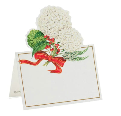 Snowball Hydrangeas Die-Cut Place Cards - 8 Per Package - Lemon And Lavender Toronto