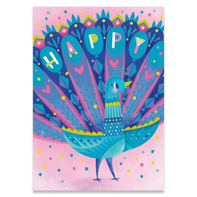 SPECTACULAR PEACOCK Card - Lemon And Lavender Toronto