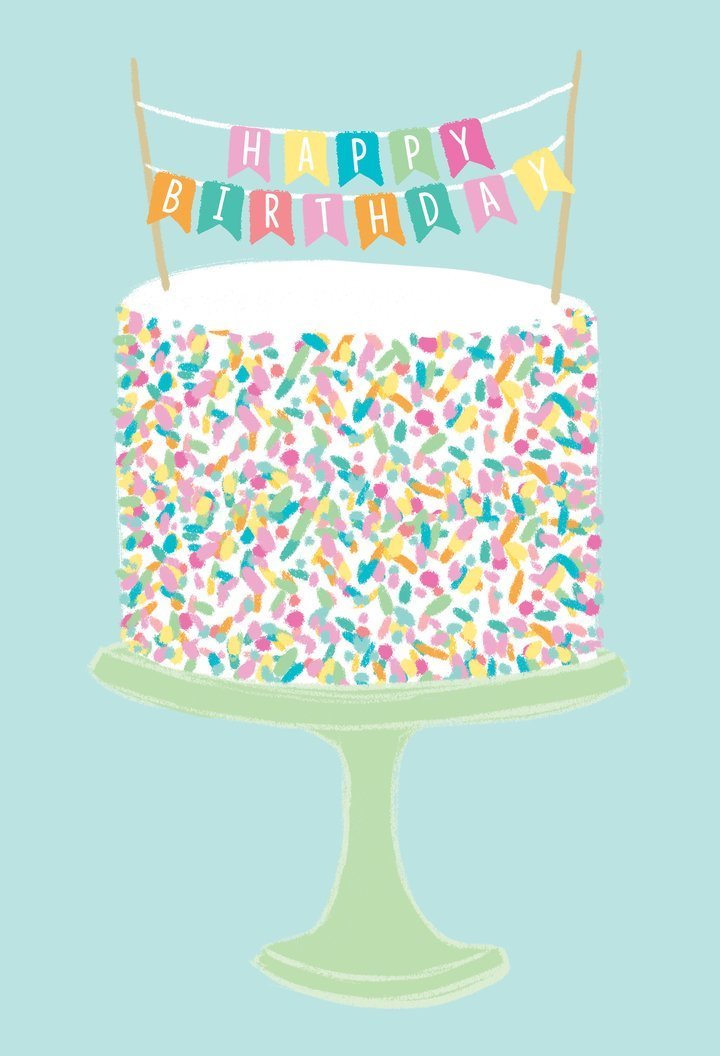 Sprinkle Cake birthday - Card - Lemon And Lavender Toronto