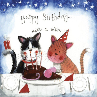 Starlight Cats Birthday Card - Lemon And Lavender Toronto