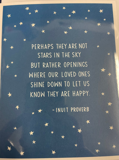 Stars in the Sky Proverb Sympathy Card - Lemon And Lavender Toronto