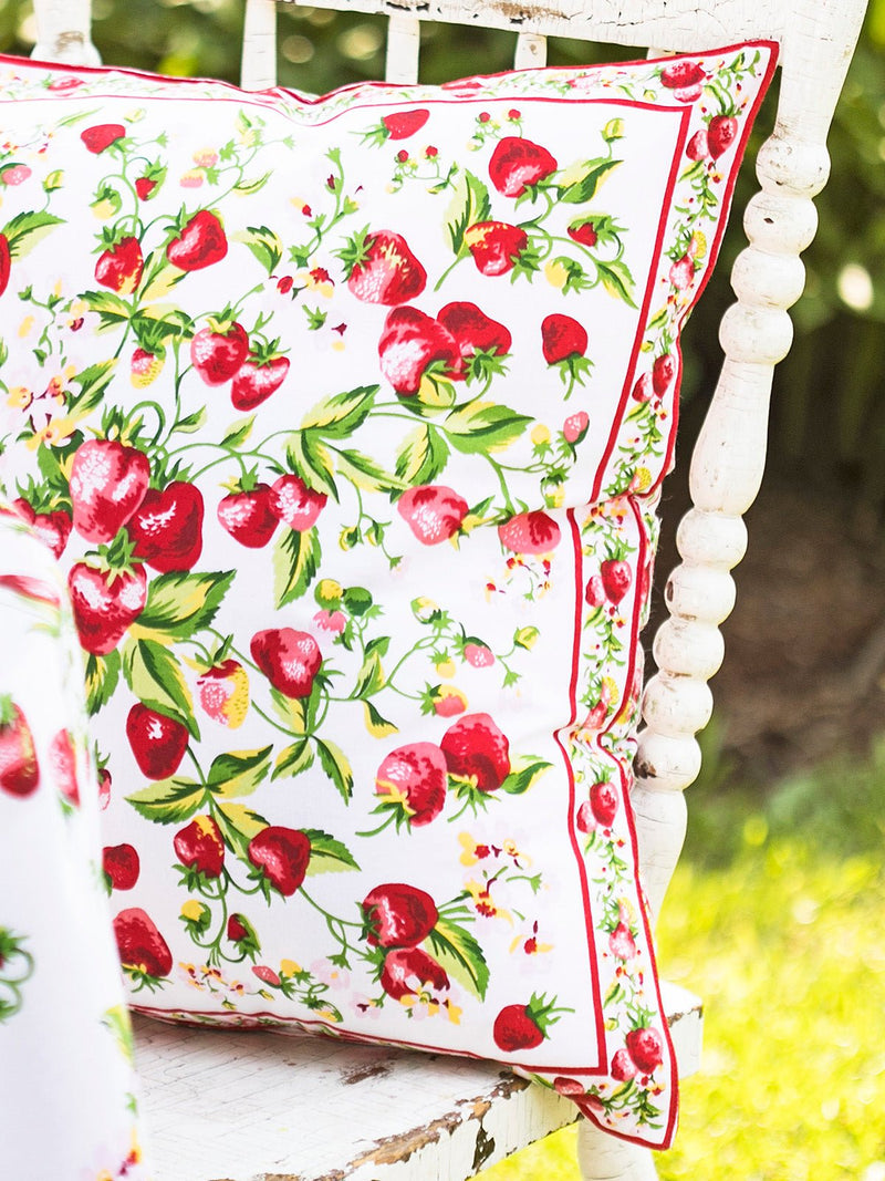 Strawberry Basket Cushion Cover - Lemon And Lavender Toronto