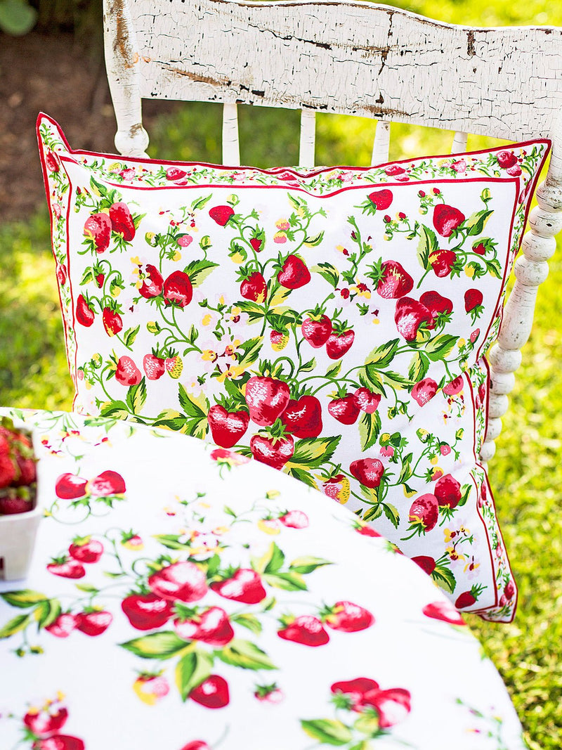 Strawberry Basket Cushion Cover - Lemon And Lavender Toronto