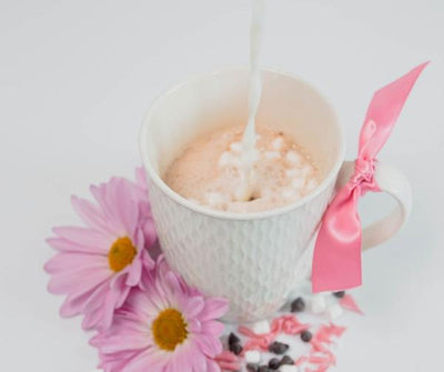Strawberry Drinking Chocolate Bomb with Mini Marshmallows Box - Lemon And Lavender Toronto