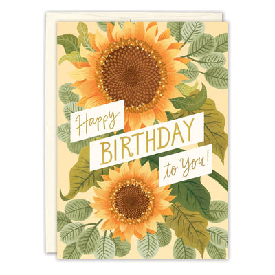 Sunflower Birthday Card - Lemon And Lavender Toronto