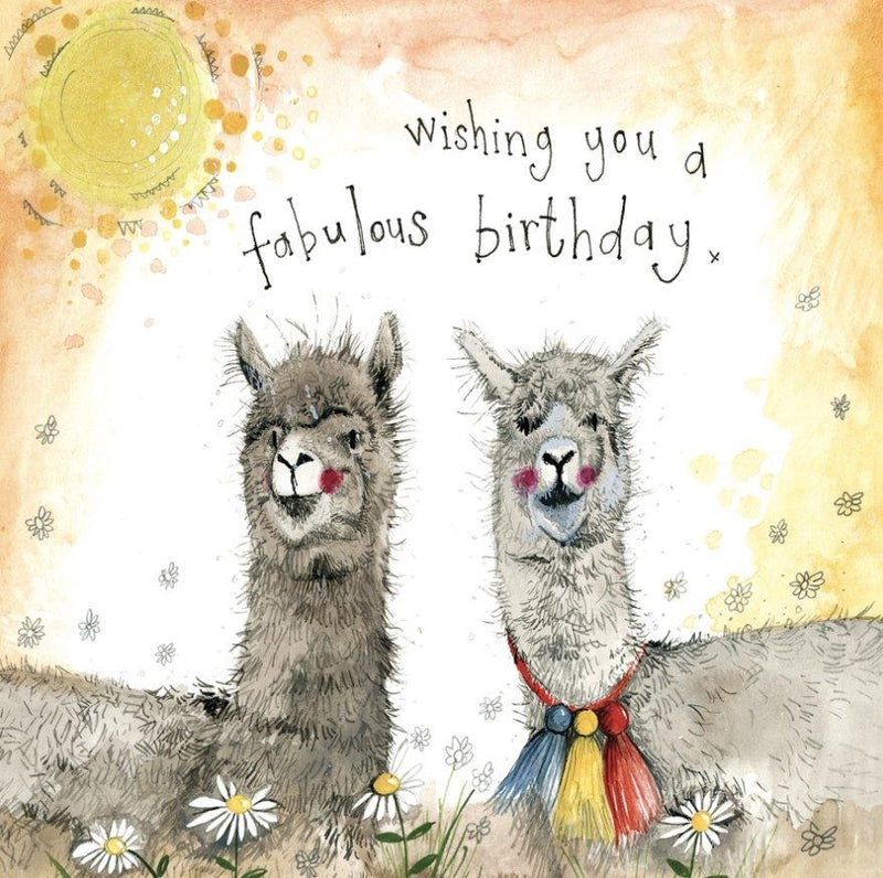 Sunshine Alpacas Birthday Card - Lemon And Lavender Toronto