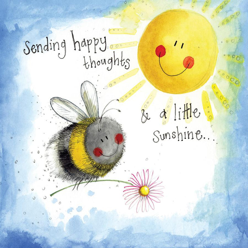 Sunshine Thoughts Bee Thinking Of You - Mini Card - Lemon And Lavender Toronto