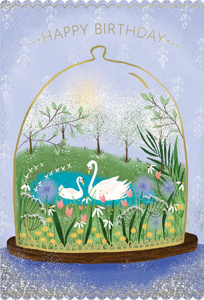 Swans Birthday Card - Lemon And Lavender Toronto