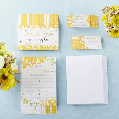 Sweet as can Bee Invitations & Thank you Card Bundle (25 Pack) - Lemon And Lavender Toronto