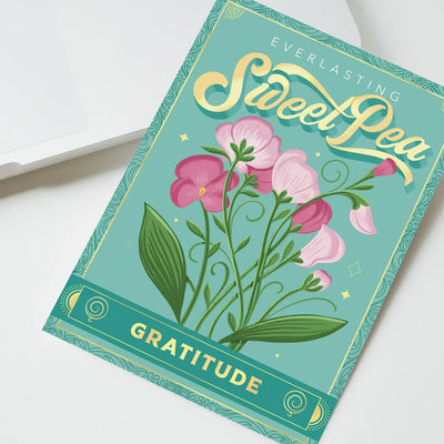 Sweet Pea (Gratitude) - Greeting Card - Lemon And Lavender Toronto