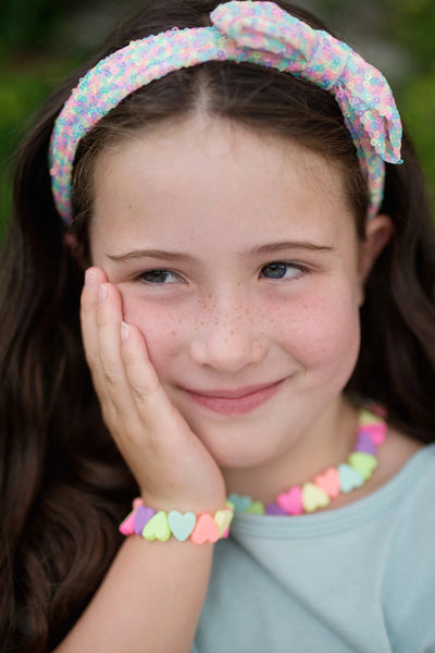 Sweet Tart Heart Necklace Bracelet Set - Lemon And Lavender Toronto