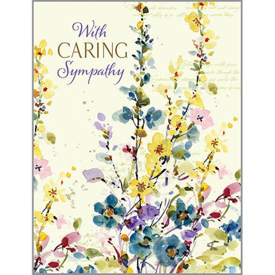 Sympathy card -Tall Wildflowers Card - Lemon And Lavender Toronto