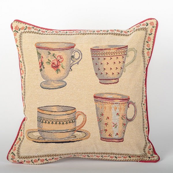 Tapestry Tea-Time Pillow Case Cover - Lemon And Lavender Toronto