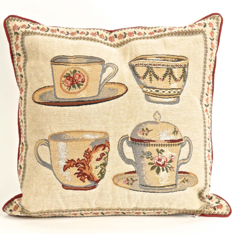 Tapestry Tea-Time Pillow Case Cover - Lemon And Lavender Toronto