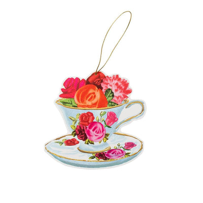 Tea Cups Decorative Die-Cut Gift Tags- 2 Per Package - Lemon And Lavender Toronto