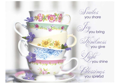 Teacups Happy Birthday Card - Lemon And Lavender Toronto