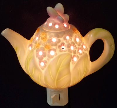 Teapot with Butterfly Top Nightlight - Lemon And Lavender Toronto