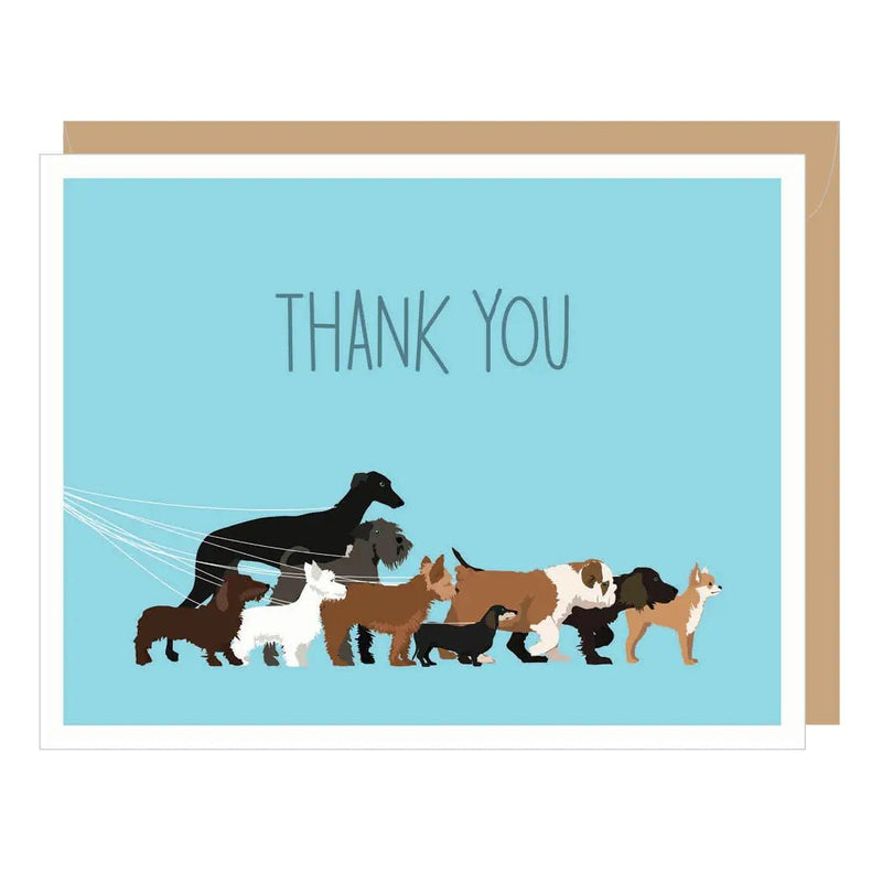 Thank you Dogs Walking Card - Lemon And Lavender Toronto