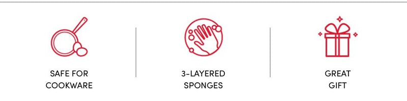 The Breakfast Scrub - Set of 3 Sponges - Lemon And Lavender Toronto