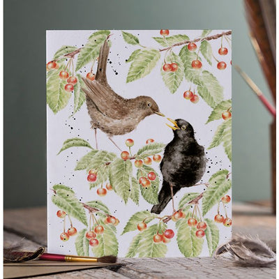 'THE CHERRY TREE' BLACKBIRD CARD - Lemon And Lavender Toronto
