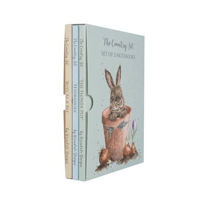 The Country Set of 3 Notebooks - Wrendale - Lemon And Lavender Toronto
