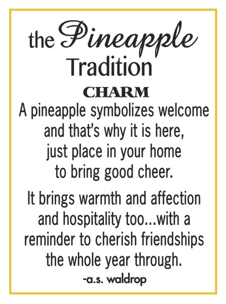 The Pineapple Tradition Charm - Lemon And Lavender Toronto