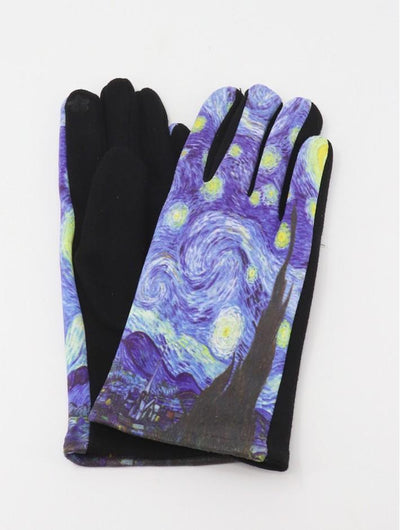 "The Starry Night" Touch Screen Gloves - Lemon And Lavender Toronto