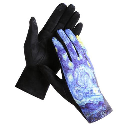 "The Starry Night" Touch Screen Gloves - Lemon And Lavender Toronto