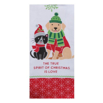 The true Spirit of Christmas is Love Tea Towel-Terry Cloth - Lemon And Lavender Toronto