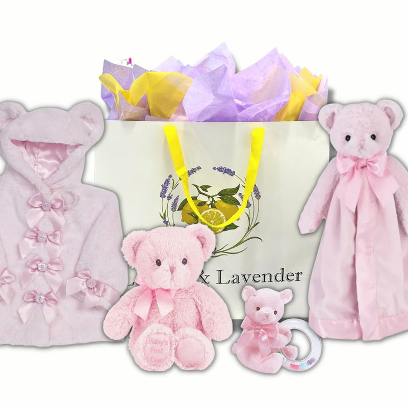 The Ultimate Pink Bear Baby Gift Set - Lemon And Lavender Toronto