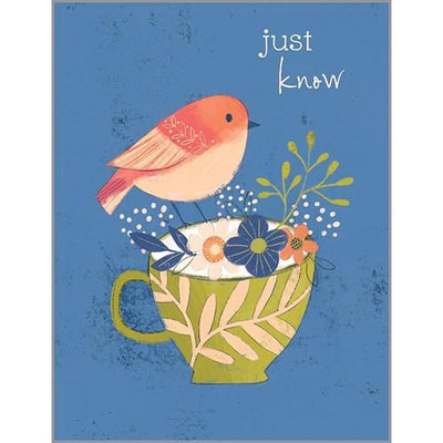 Thinking of you Card - Bird on Cup - Lemon And Lavender Toronto