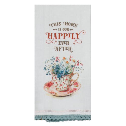 THIS HOME IS OUR HAPPILY EVER AFTER- Tea Towel - Lemon And Lavender Toronto