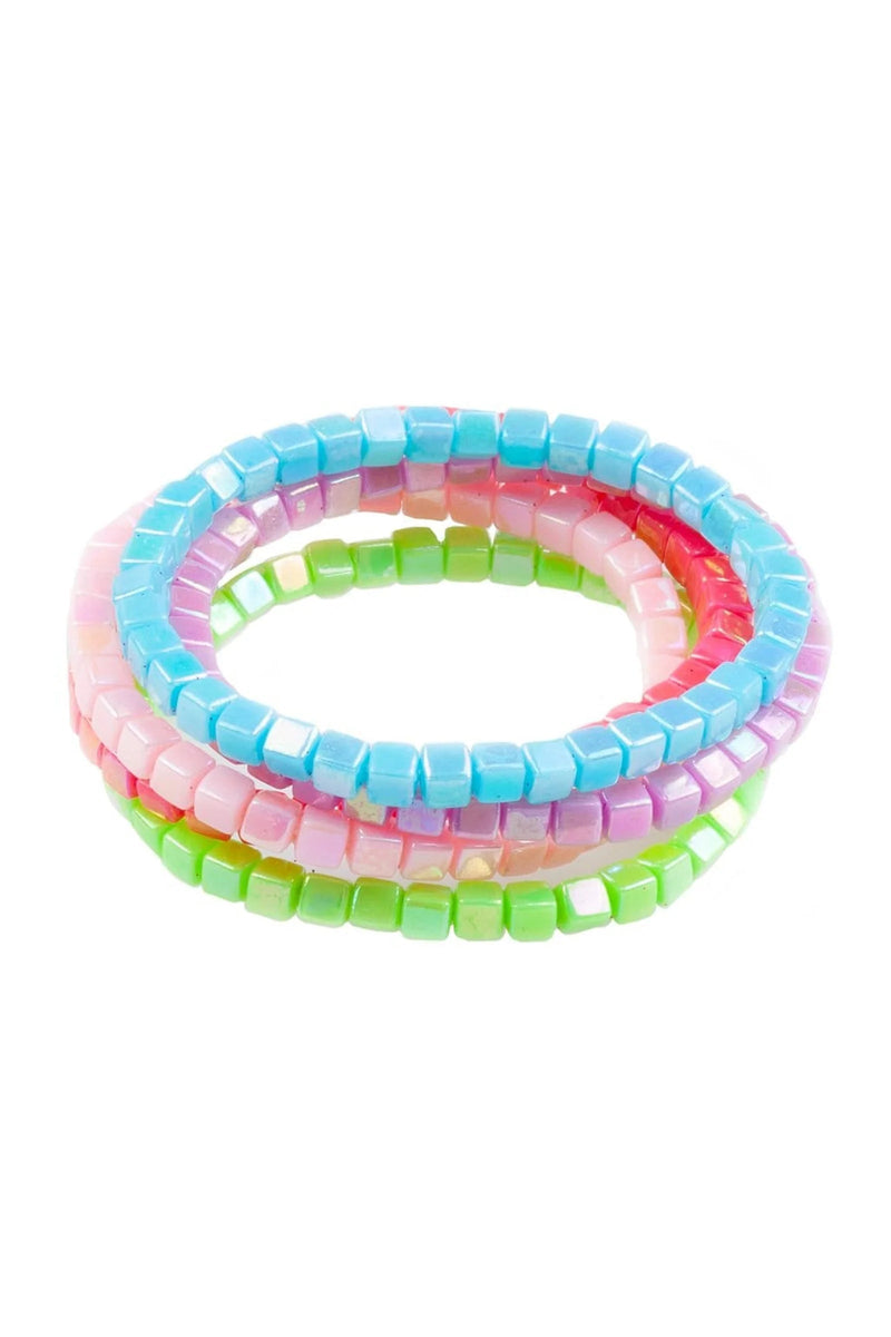 Tints Tones Rainbow Bracelet Set, 5pcs - Lemon And Lavender Toronto