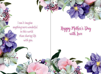 To my Wife on Mother's Day Greeting Card - Lemon And Lavender Toronto