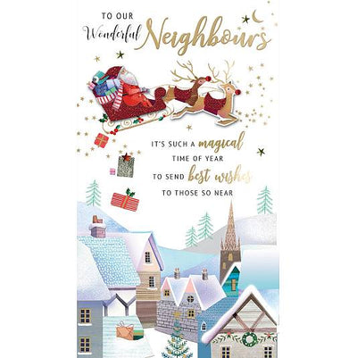 To our Wonderful Neighbours Christmas Card - Lemon And Lavender Toronto