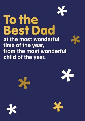To the Best Dad from the Best Child Xmas Card - Lemon And Lavender Toronto