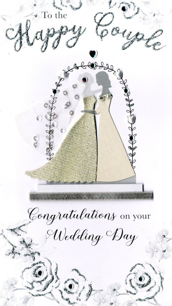 To the happy couple congratulations on your wedding day – Two brides Card - Lemon And Lavender Toronto