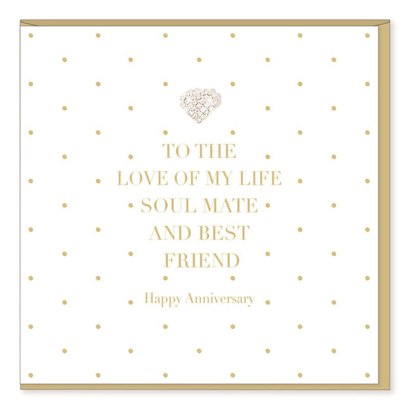 To the Love of My Life, Soul Mate, and Best Friend Happy Anniversary Card - Lemon And Lavender Toronto