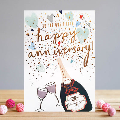 To the one I love Happy Anniversary Card - Lemon And Lavender Toronto