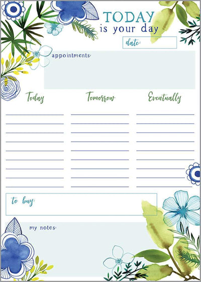 Today is your Day - Daily Planner Pad - Lemon And Lavender Toronto